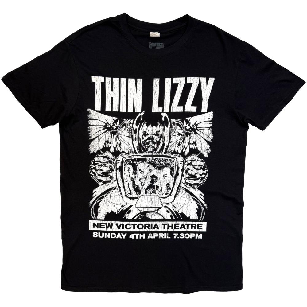 Thin Lizzy - Jailbreak Flyer Cleveland '76 Mens Tshirt - Black